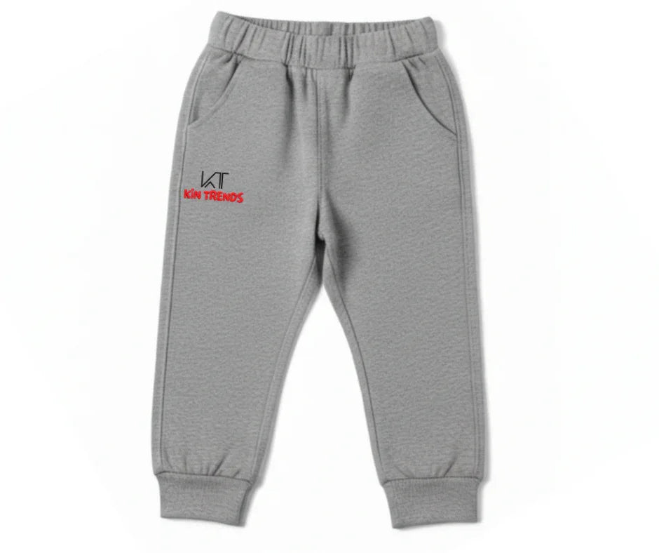 Gray Color Kids Cotton Trouser for boys and girls | Mini Minors Kintrends