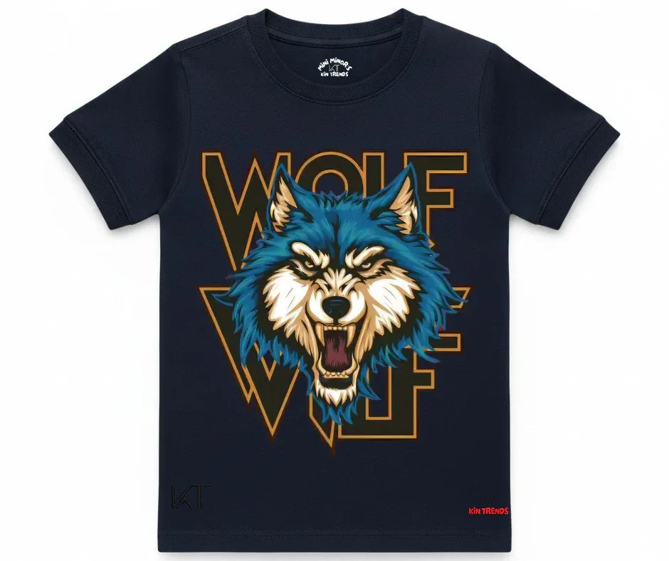 Wolf Tee | Kids T shirt | Mini Minors Kin Trends | Kintrends