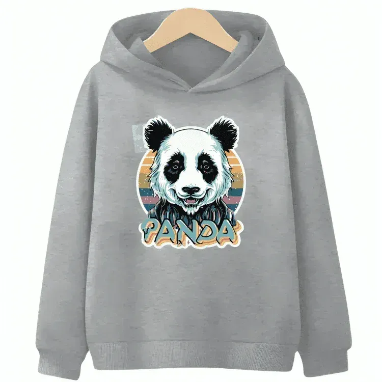 Cute Panda Fleece Hoodie - Kin Trends