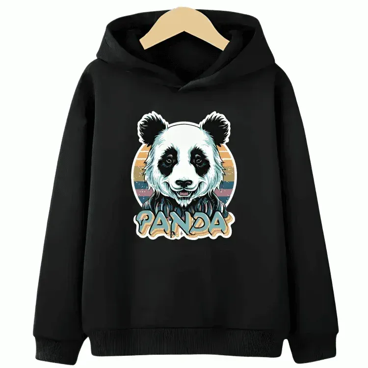 Cute Panda Fleece Hoodie - Kin Trends