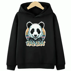Cute Panda Fleece Hoodie - Kin Trends