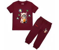 Cutest Cat Tracksuit | Kids T shirt and trouser | Mini Minors Kin Trends | Kintrends