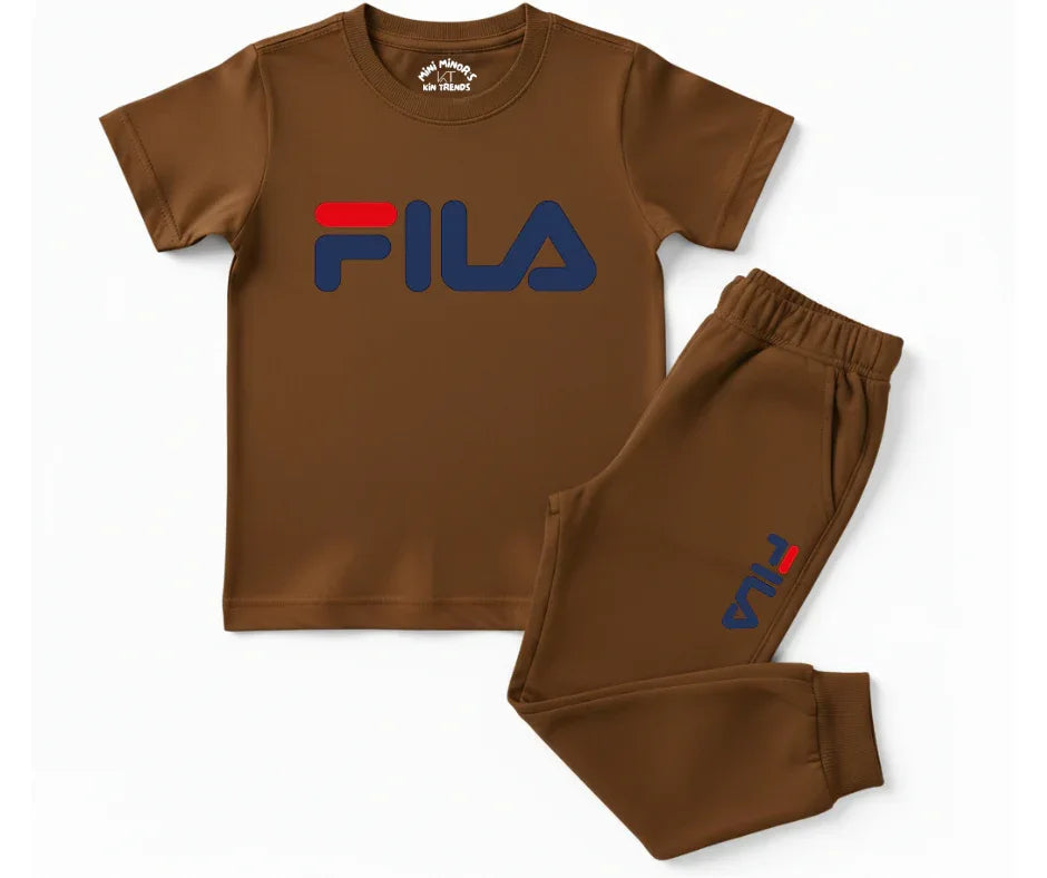 FLA Tracksuit Kids T shirt and trouser | Mini Minors Kin Trends | Kintrends