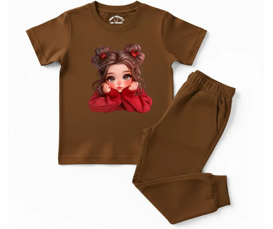 New Cute Doll Tracksuit | Kids T shirt and trouser | Mini Minors Kin Trends | Kintrends