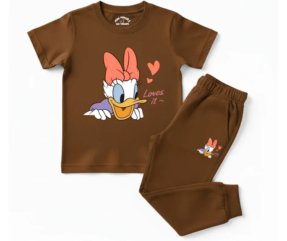 Disney Duck Summer Tracksuits | Kids T shirt and trouser | Mini Minors Kin Trends | Kintrends