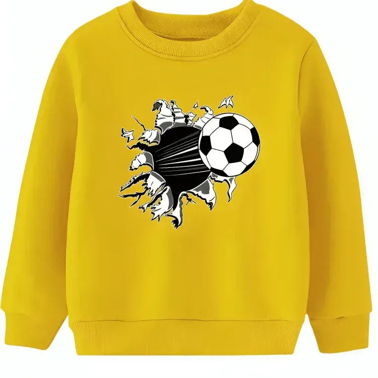 Football Printed Sweatshirt - Kin Trends