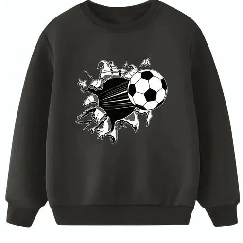Football Printed Sweatshirt - Kin Trends