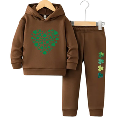 Green Heart Hoodie Tracksuit (Original) - Kin Trends