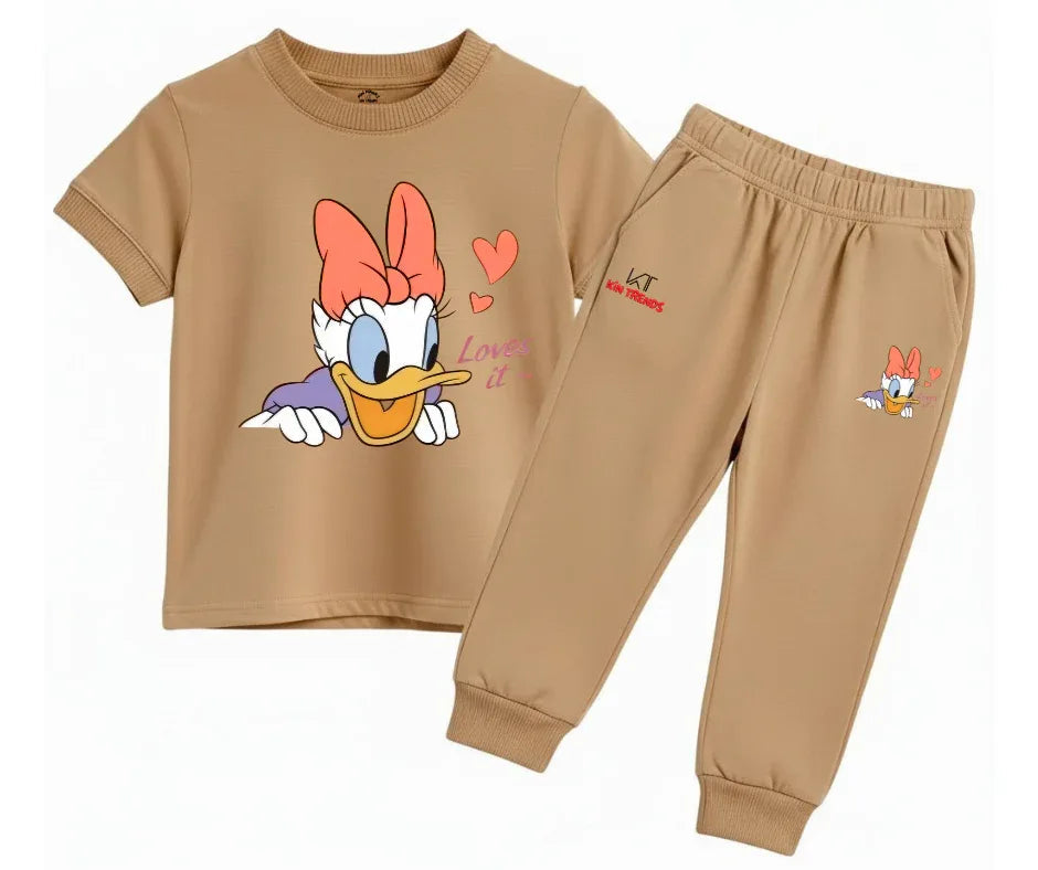 Disney Duck Summer Tracksuits | Kids T shirt and trouser | Mini Minors Kin Trends | Kintrends