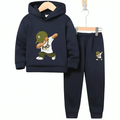 Best Selling Cool Bear Fleece Hoodie Tracksuit - Kin Trends