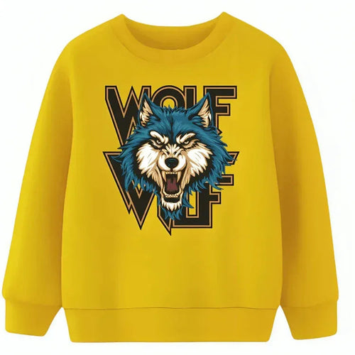 Brave Wolf Fleece Sweatshirt - Kin Trends