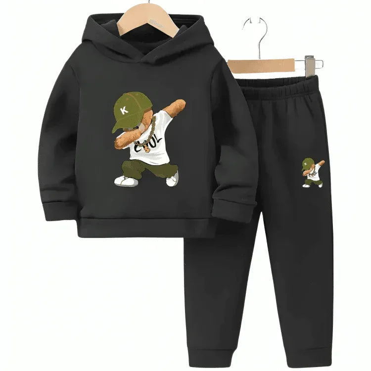 Best Selling Cool Bear Fleece Hoodie Tracksuit - Kin Trends