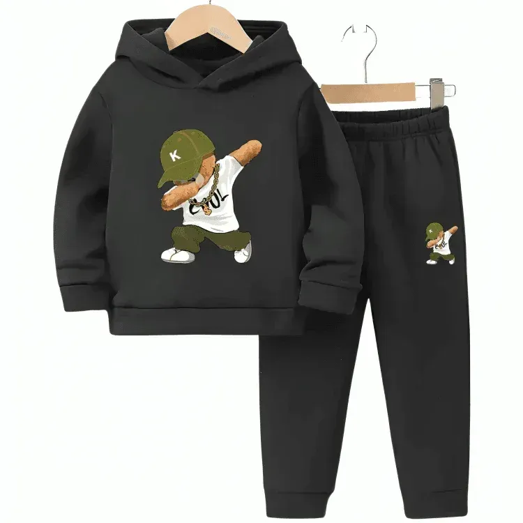 Best Selling Cool Bear Fleece Hoodie Tracksuit - Kin Trends
