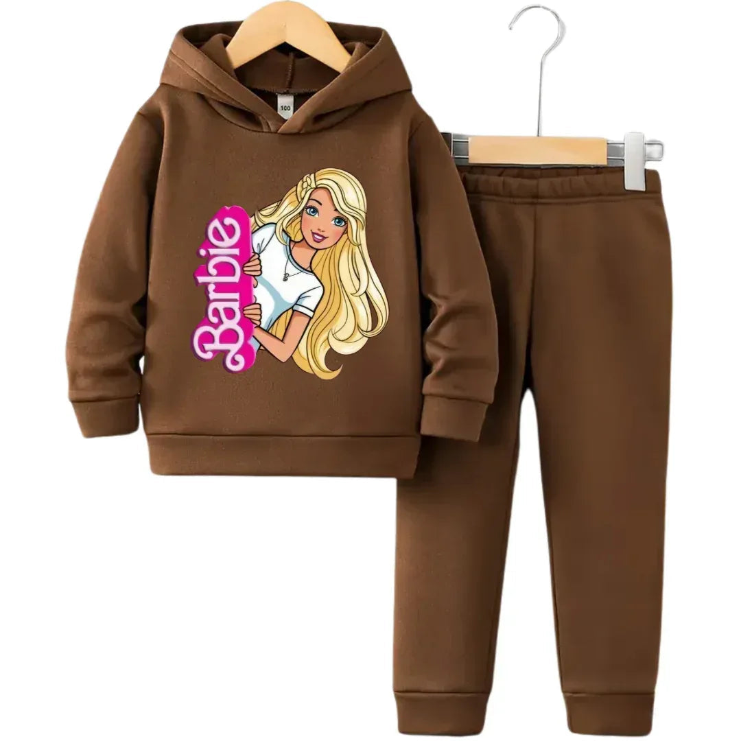 Premium Barbie Fleece Hoodie Tracksuit - Kin Trends