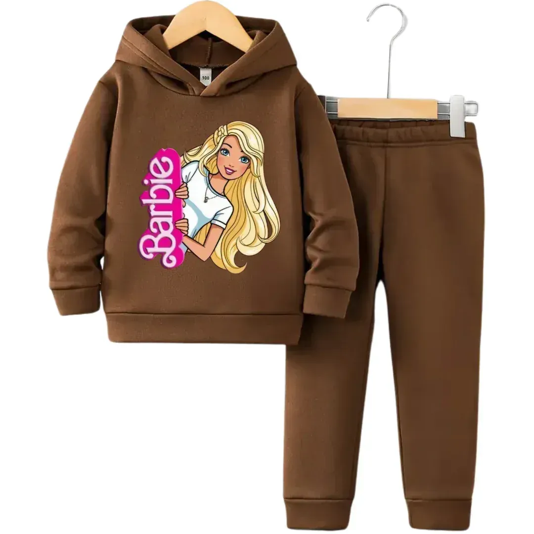 Premium Barbie Fleece Hoodie Tracksuit - Kin Trends