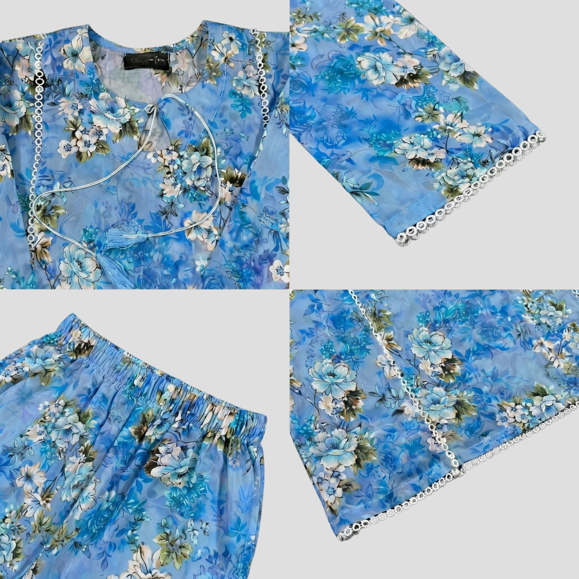 Ice Blossom – 2 Piece Premium Lawn Kurta Trouser for Girls