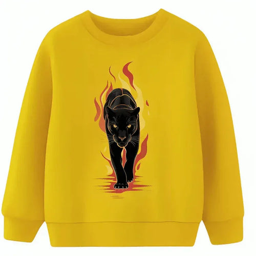 Black Lion Fleece Sweatshirt - Kin Trends