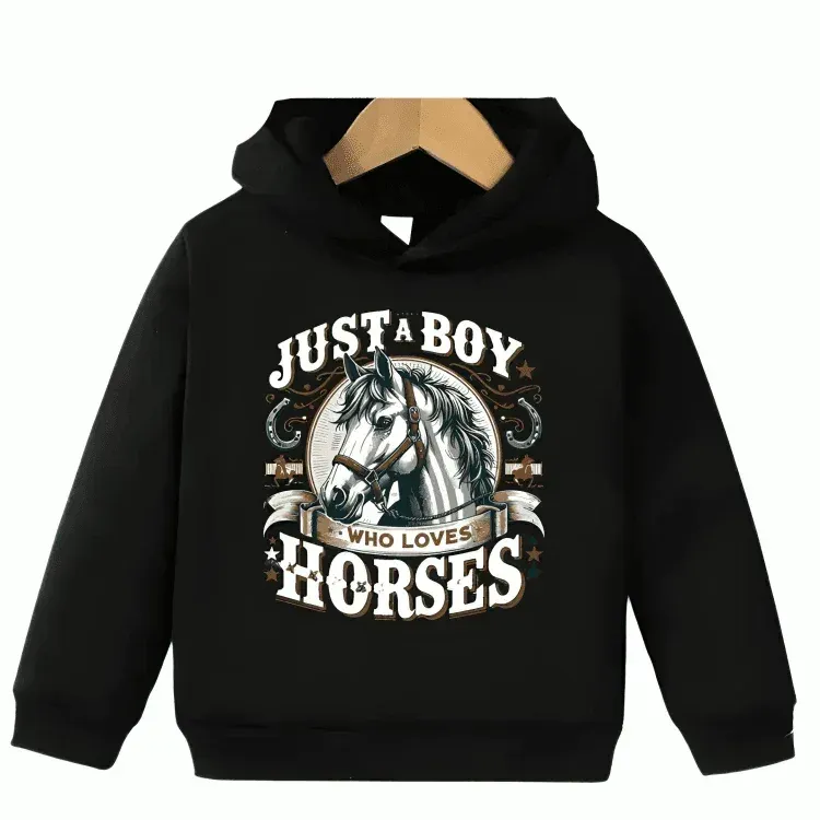 Love Horses Fleece Hoodie - Kin Trends