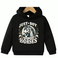 Love Horses Fleece Hoodie - Kin Trends