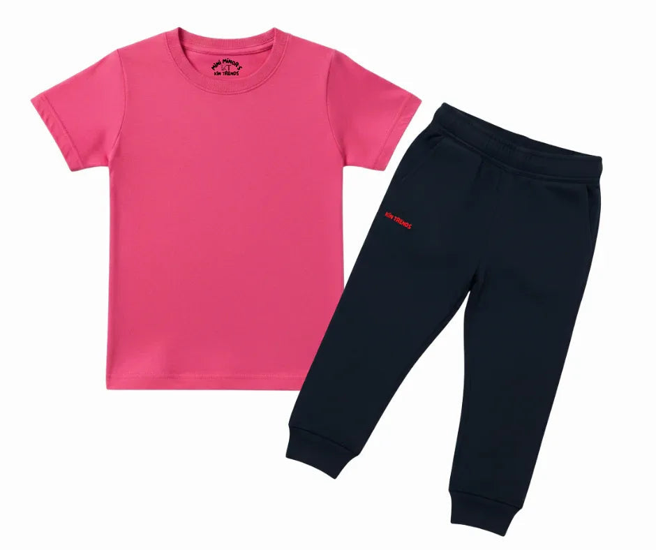 Contrast Color Plain Tracksuit | Mini Minors Kintrends