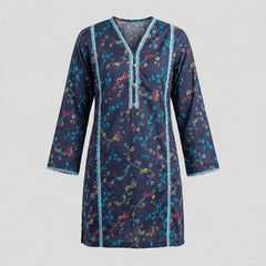 Midnight Flora ??2 Piece Premium Lawn Kurta Trouser for Girls