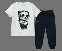 Urban Panda with Headphones Summer Tracksuit (Not Embroidered) | Mini Minors Kintrends