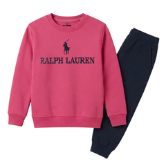 RLPH Classic Polo Logo Girls Winter Sweatshirt Tracksuit - 2 Pcs