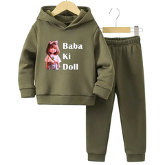 Baba Ki Doll Hoodie Tracksuit (Premium) - Kin Trends