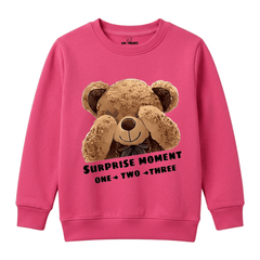 Surprise Moment Peekaboo Bear Graphic Crewneck Sweatshirt