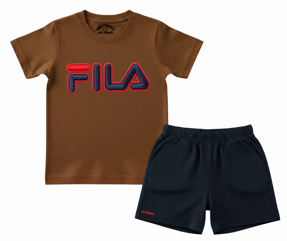 FLA Shorts Set Kids T shirt and shorts | Mini Minors Kin Trends | Kintrends