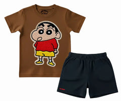 Shin-chan Shorts Set (Not Embroidered) | Mini Minors Kin Trends