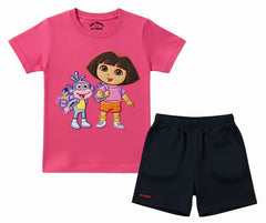 Dora the Explorer Shorts Set (Not Embroidered) | Mini Minors Kin Trends