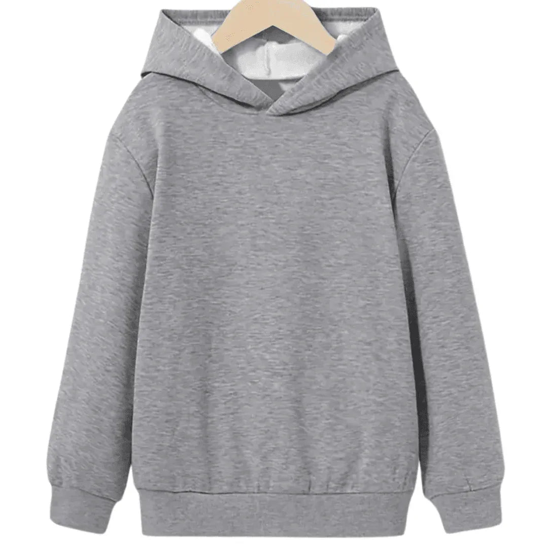 Plain Solid Color Warm Fleece Hoodie - Kin Trends