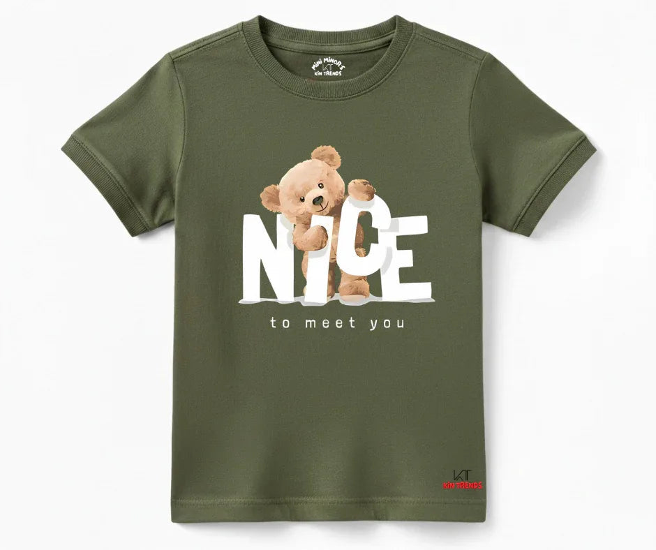 Nice Bear Tee | Kids T shirt | Mini Minors Kin Trends | Kintrends