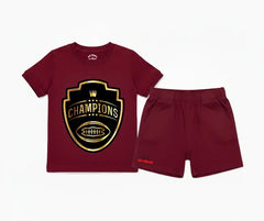Champions Shorts Set | Kids T shirt and shorts | Mini Minors Kin Trends | Kintrends