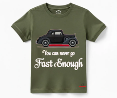 New Fast Enough Tee | Kids T shirt | Mini Minors Kin Trends | Kintrends