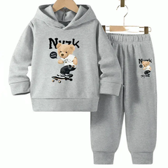 Skater Bear Multiple Fleece Hoodie Tracksuit - Kin Trends
