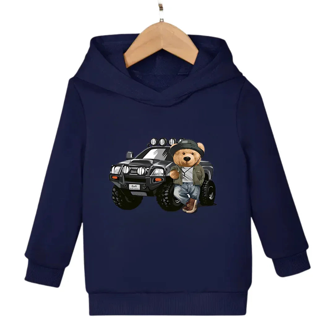 Jeep Bear Fleece Hoodie - Kin Trends