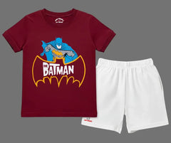 The Batman Tee and Shorts set| Kids T shirt and shorts| Mini Minors Kintrends