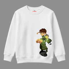Ben 10 Omnitrix Hero Cartoon Character Kids Winter Crewneck Sweatshirt