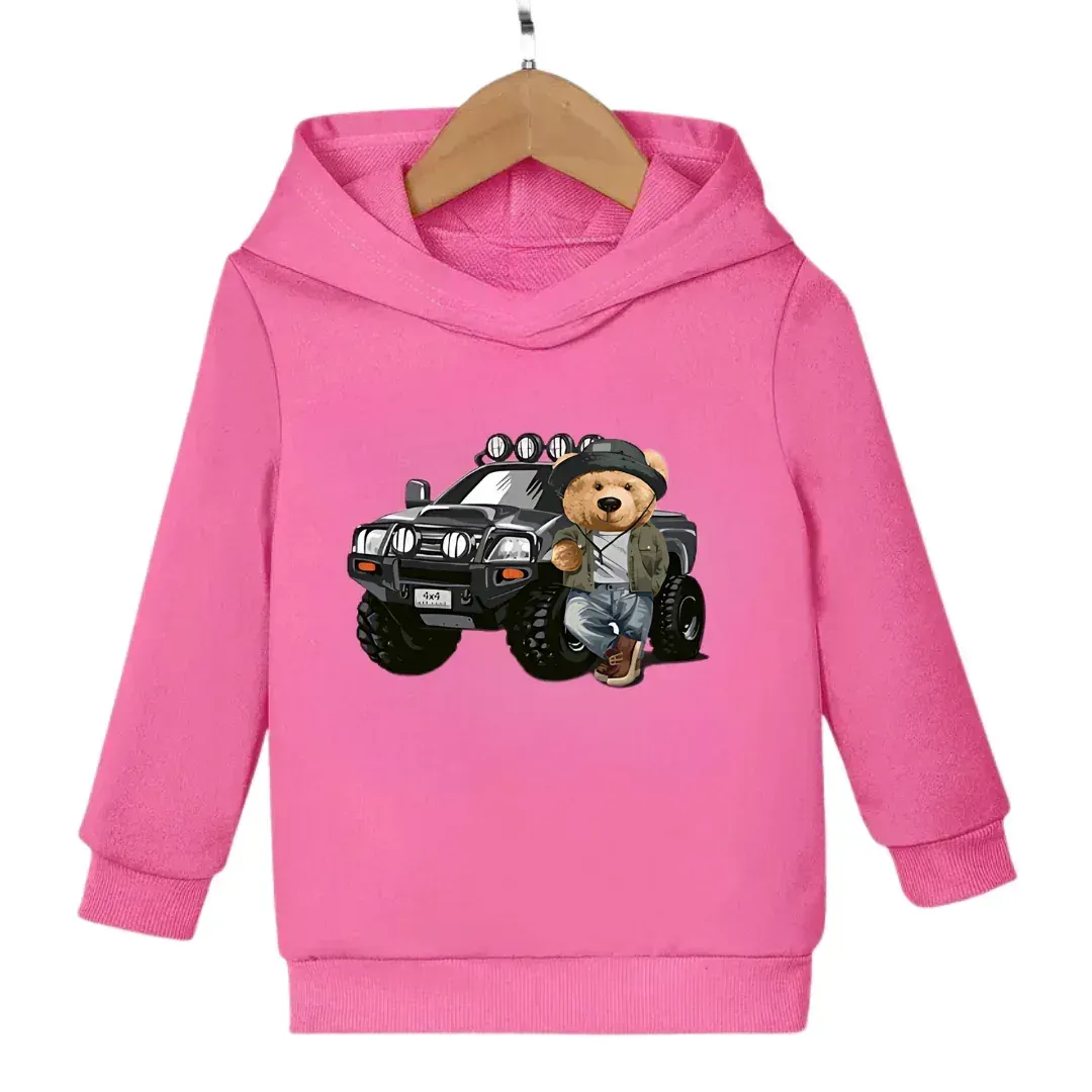 Jeep Bear Fleece Hoodie - Kin Trends