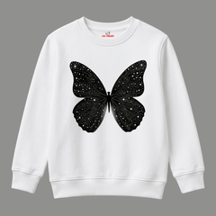 Cosmic Starry Night Pattern Butterfly Crewneck Sweatshirt