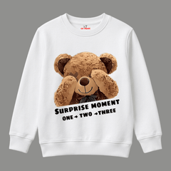 Surprise Moment Peekaboo Bear Graphic Crewneck Sweatshirt