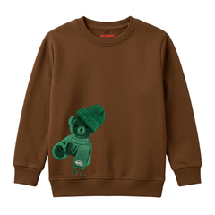 Fluffy Green Bear Winter Scarf Winter Sweatshirt