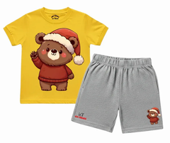 Santa Bear T Shirt & Shorts Combo  | Mini Minors Kintrends