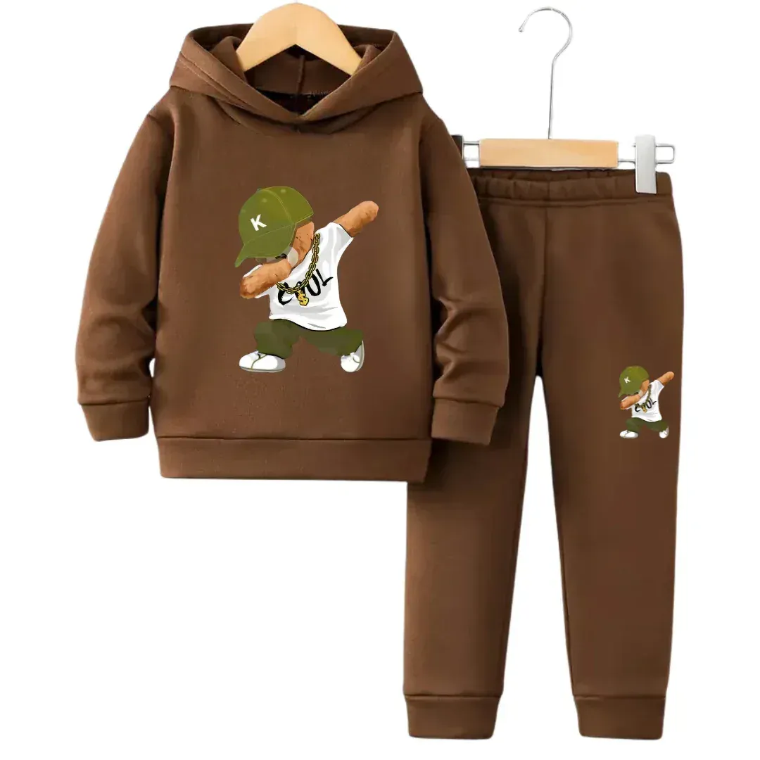 Best Selling Cool Bear Fleece Hoodie Tracksuit - Kin Trends