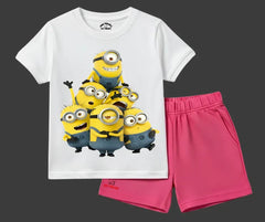 Minions Graphic Summer Set| Kids T shirt and shorts| Mini Minors Kintrends