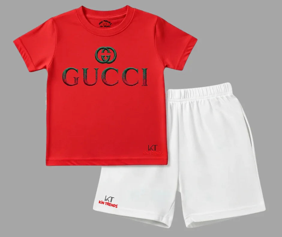 Guci Shorts Set (Not Embroidered) | Mini Minors Kin Trends