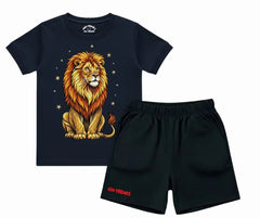 Golden Lion Shorts Set (Not Embroidered) | Mini Minors Kintrends