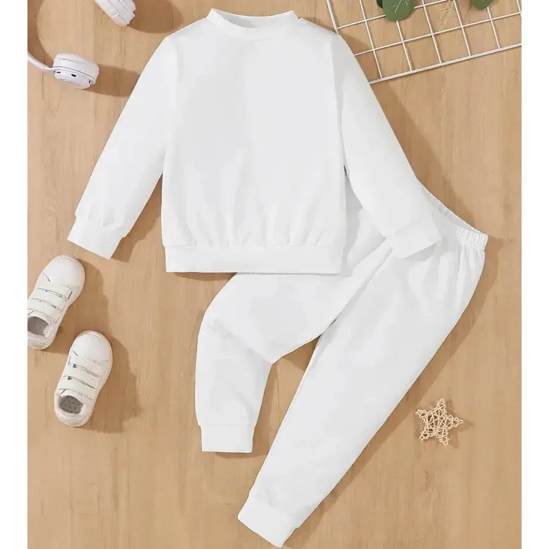 Plain Solid Color Winter tracksuit for boys and girls - Kin Trends